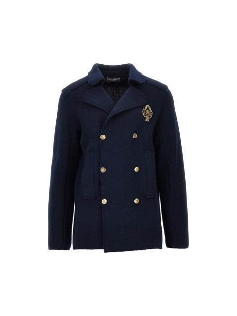 Dolce & Gabbana Dolce&Gabbana Knitted Double-breasted Jacket Blue