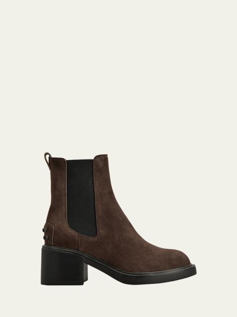 Tod's Gomma Suede Ankle Boots