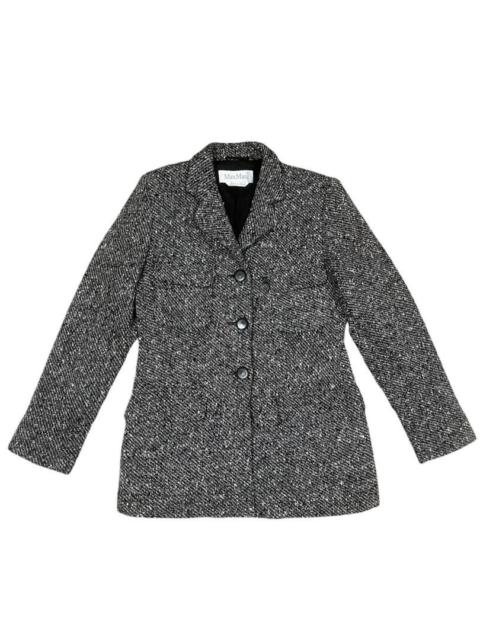 Max Mara Button Tweed Wool Jacket