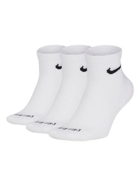 Nike Nike Everyday Plus Cushioned Ankle Socks 'White Black' SX6890-100