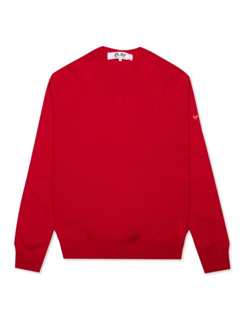 Comme des Garçons PLAY COMME DES GARCONS PLAY SMALL HEART SWEATER - RED