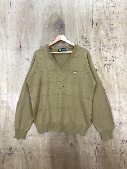 Other Designers Golden Bear - Golden Bear Distressed Vneck Knit Sweater