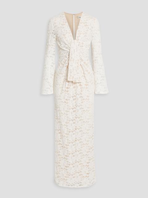 DIANE VON FURSTENBERG Jobin draped corded lace maxi dress