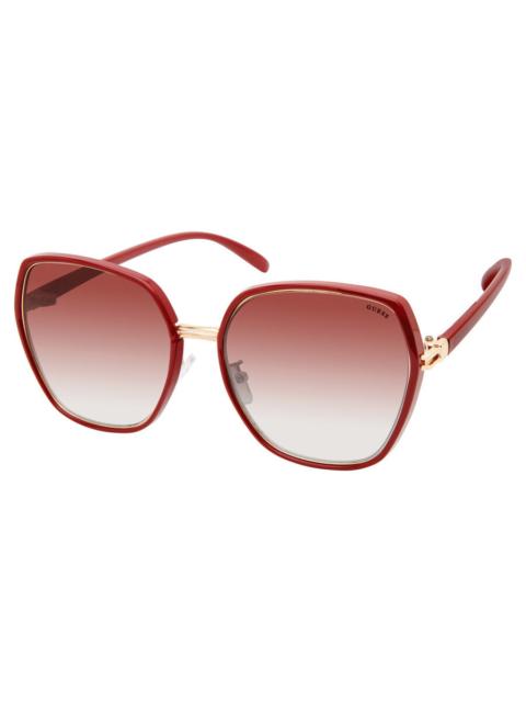 Other Designers Guess Factory Brown Butterfly Ladies Sunglasses GF0407 66F 59