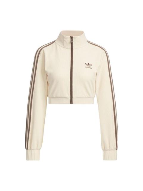 adidas (WMNS) adidas Cropped Jacket 'Beige' IP3005