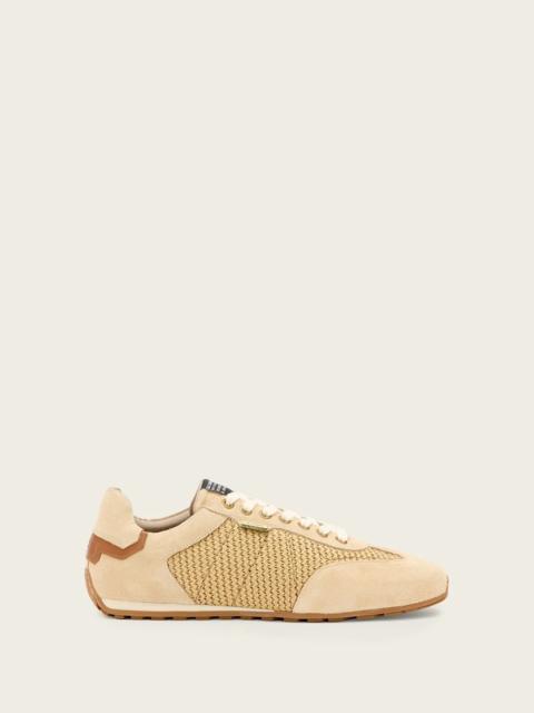ALLSAINTS LIAM LOW TOP RAFFIA SNEAKERS