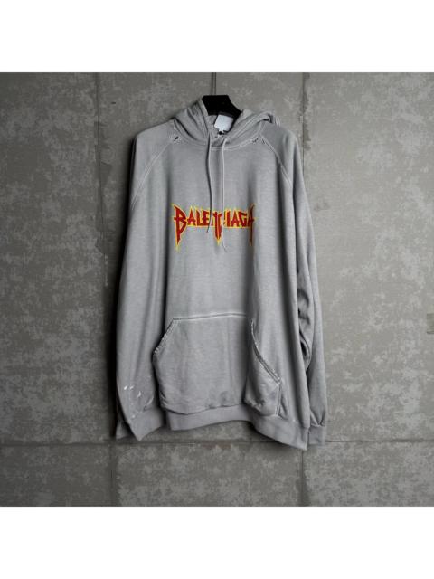BALENCIAGA Balenciaga Paris Flame Band Gray Hoodie