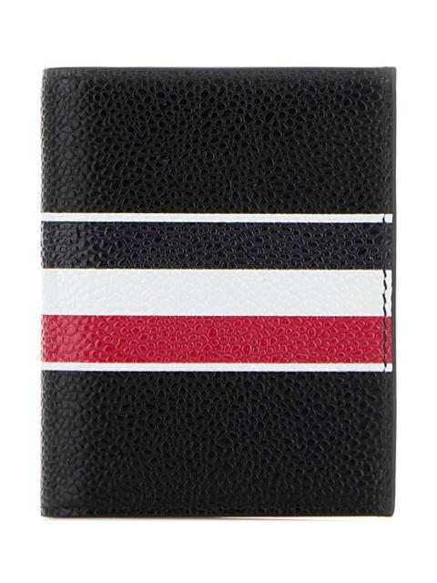 Thom Browne Thom Browne Men Black Leather Card Holder