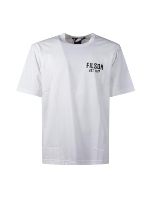 Junya Watanabe MAN Short-sleeved crew neck t-shirt with logo print on the back by Filson