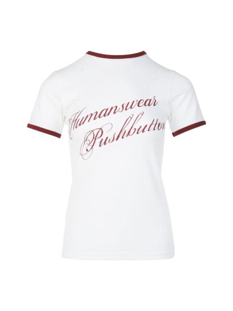 pushBUTTON Green Ringer T-Shirt