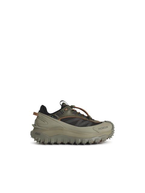 Moncler 'Trailgrip Gtx' Green Leather Blend Sneakers Men