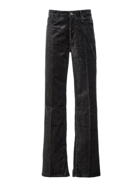 FRAME The Reboot Cotton-Blend Velvet Bootcut Trousers green