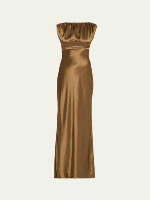 ANNA QUAN Ophelia Satin Column Dress