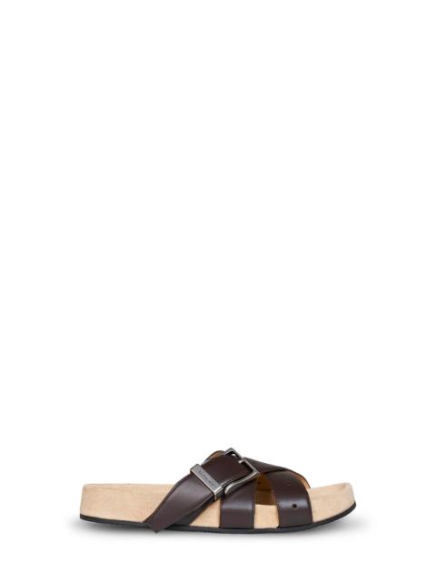 BALENCIAGA Balenciaga Men Black Calf Leather Belt Mules