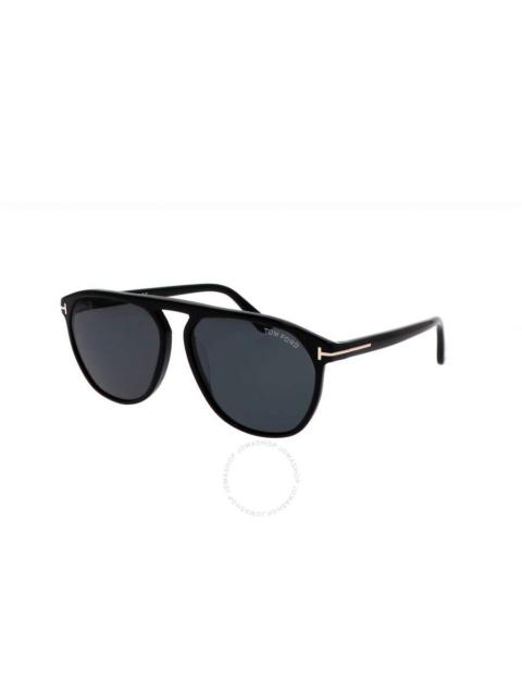TOM FORD Tom Ford Jasper Smoke Pilot Men's Sunglasses FT0835 01A 58