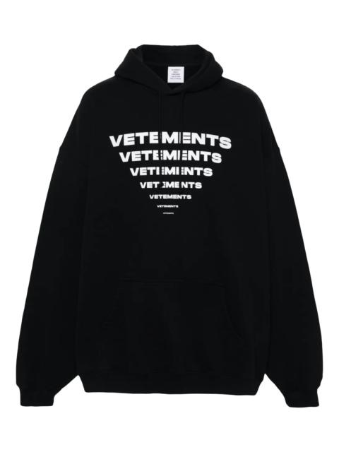 VETEMENTS PYRAMID LOGO HOODIE "Black"