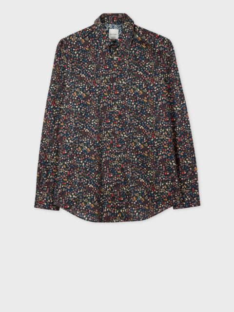 Paul Smith Tailored-Fit Navy 'Liberty Floral' Shirt