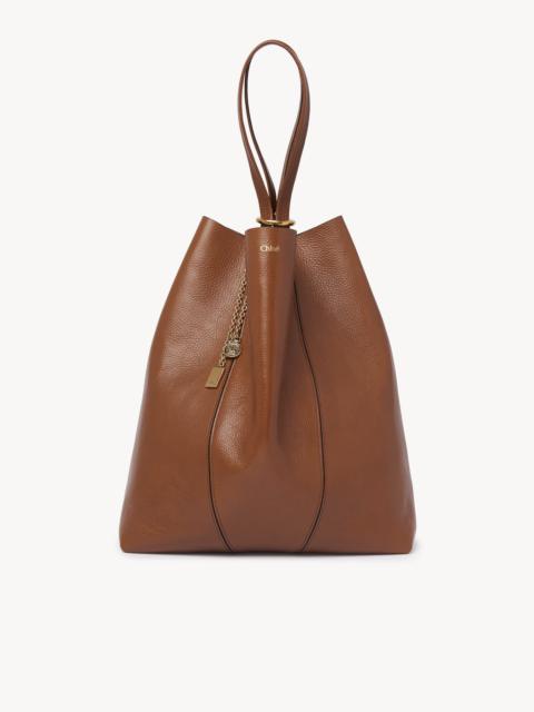 LARGE CHLOÉ SPIN TOTE BAG IN GRAINED LEATHER