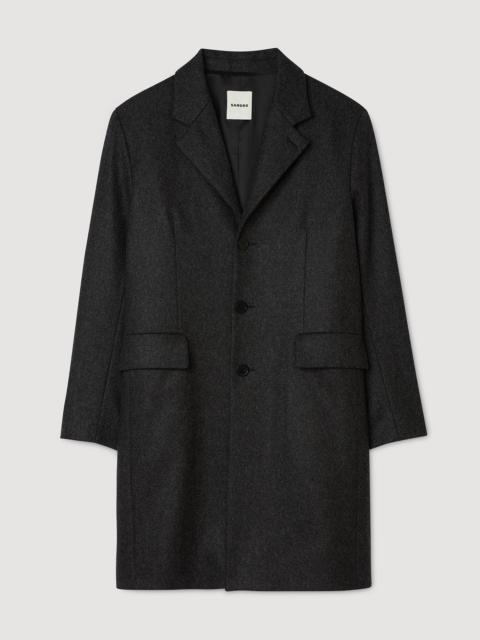 Sandro WOOL BROADCLOTH COAT