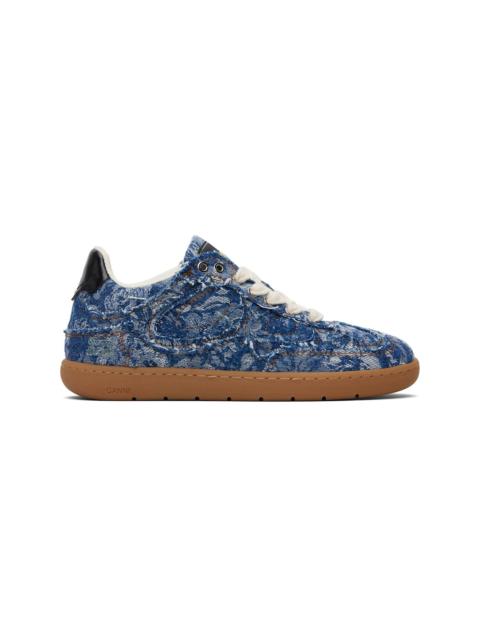 GANNI Blue Denim Tapestry Sneakers