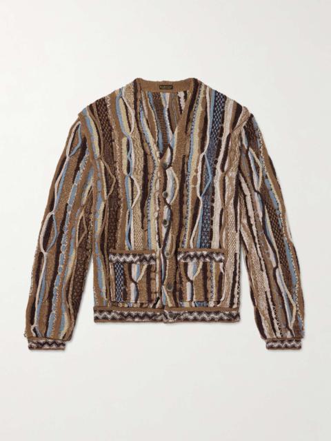 Gaudy Intarsia Bouclé Cardigan