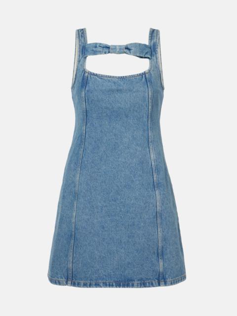 NINA RICCI Bow-detail denim minidress