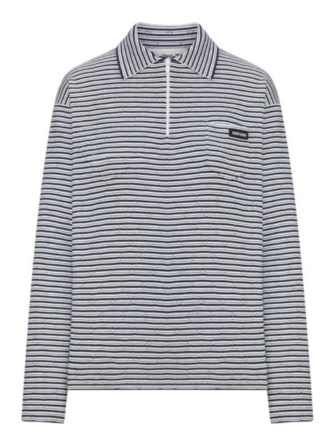Miu Miu Miu Miu Women Cotton, Cashmere And Silk Polo Shirt