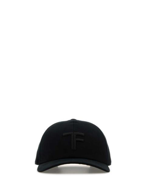 TOM FORD Tom Ford Men Black Cotton Baseball Cap