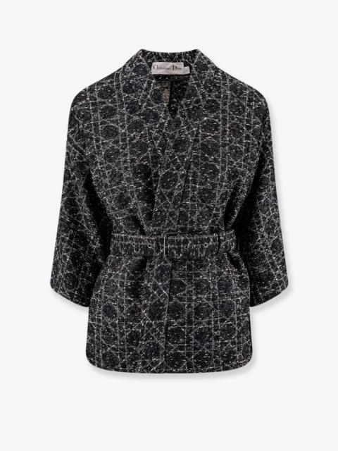 Dior Dior Palto Macrocannage Cotton Blend Tweed Blazer