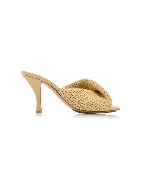 Bottega Veneta Blink Crocheted Raffia Mules neutral