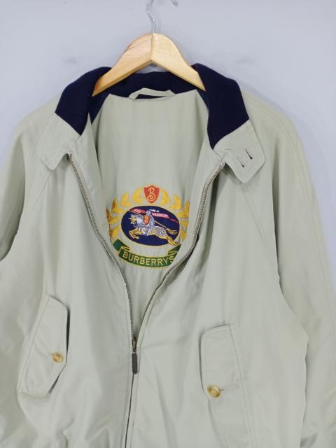 Other Designers Vintage - Vintage 90s Burberrys Big Logo Embroidery Harrington Jacket