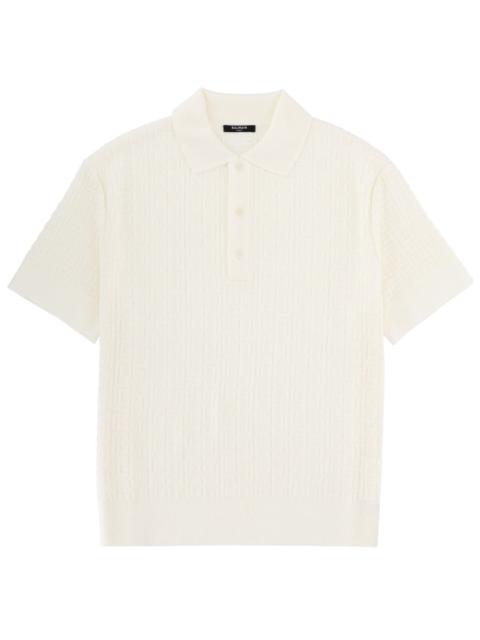 Balmain Balmain Men Merino Wool Polo Shirt