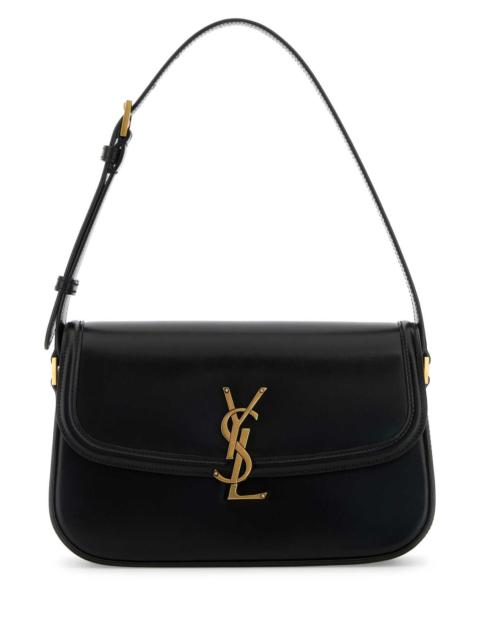 SAINT LAURENT Saint Laurent Women Black Leather Solferino Shoulder Bag