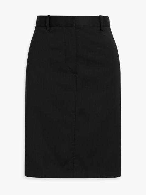 Helmut Lang Wool-twill skirt