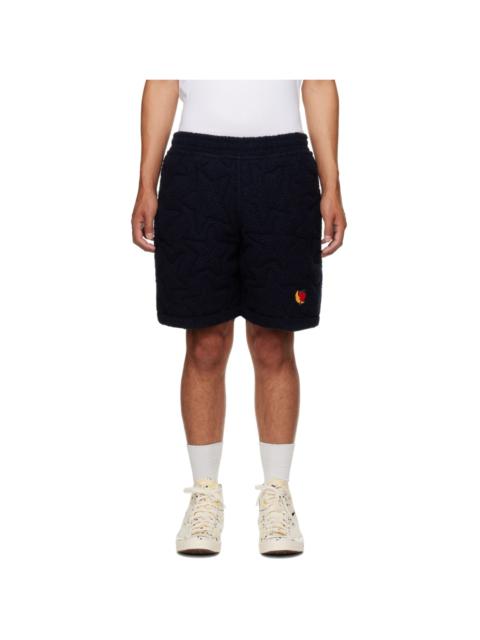 SKY HIGH FARM WORKWEAR Navy Quilted Shorts