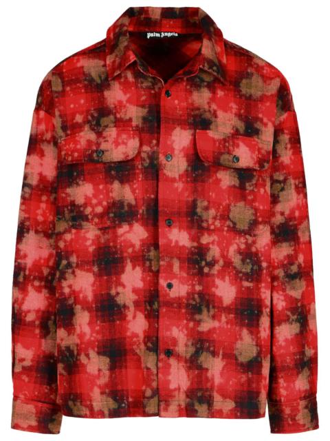 Palm Angels Red Cotton Blend Shirt Men