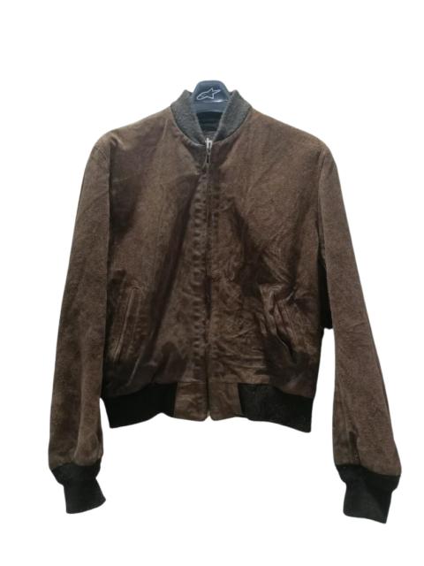 Other Designers Vintage - Vintage schott NYC suede leather bomber jacket