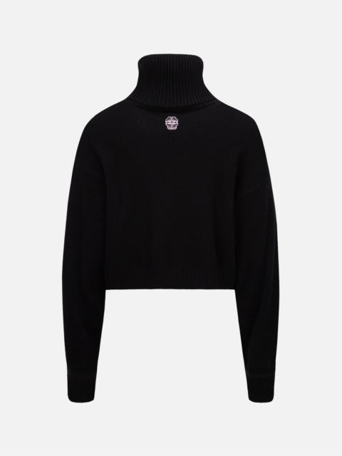 EVISU KAMON EMBROIDERY TURTLENECK KNITTED PULLOVER