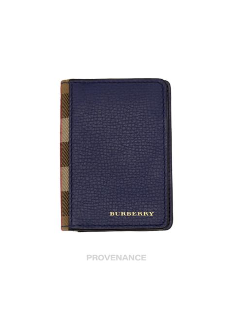 Burberry Burberry Pocket Organizer Wallet - Blue with Nova Check