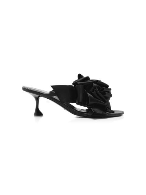 Proenza Schouler Tee Souvenir Satin Sandals black
