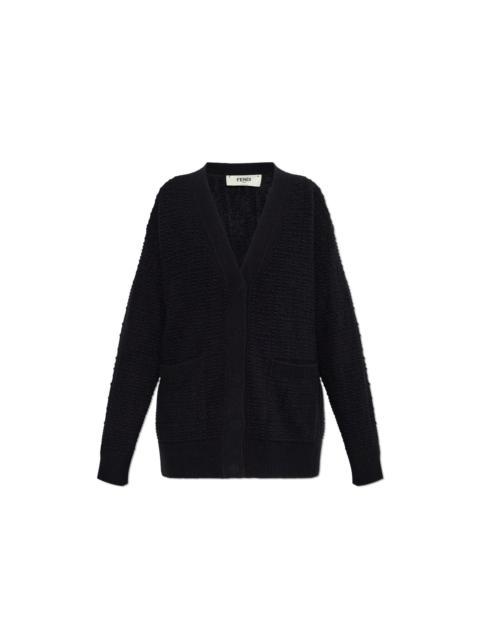 FENDI FENDI $3000 Black FF Cashmere/Wool Cardigan New & Authentic