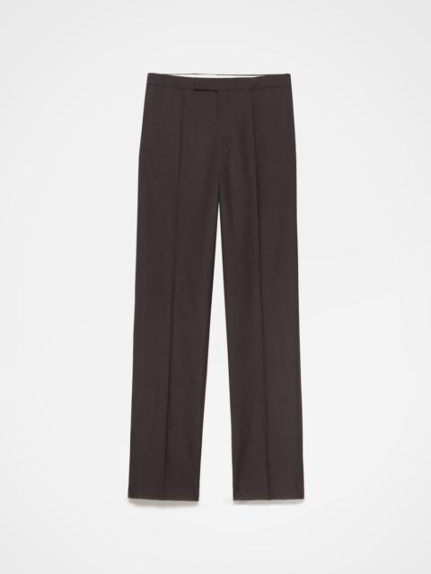 JW Anderson TAILORED TUXEDO TROUSERS IN CHOCOLATE BROWN