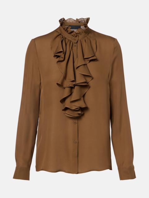 NILI LOTAN Ruffled silk blouse