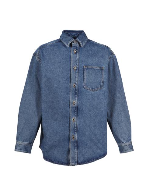 Loewe ANAGRAM OVERSHIRT / MID BLU DENIM