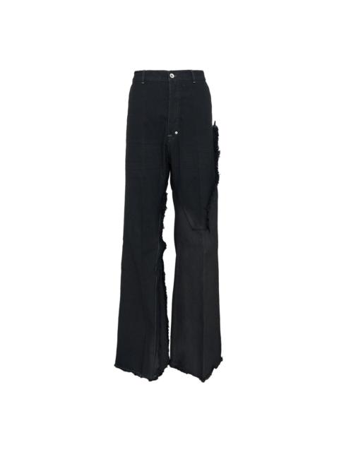 Rick Owens Joris Trousers 13oz Blackety Black Denim And Cotton Tela