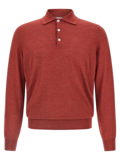 Brunello Cucinelli Brunello Cucinelli Men Shaved Knit Polo Shirt
