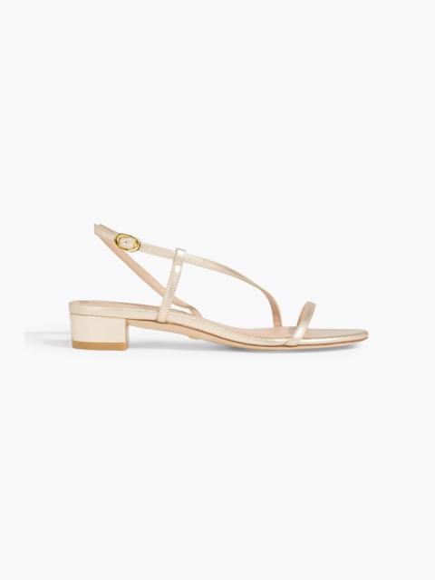 Stuart Weitzman Soiree 25 metallic leather sandals