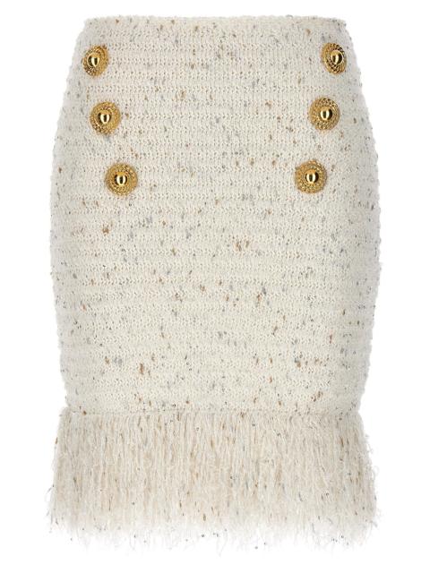 Balmain Balmain Women 'Fringed Tweed' Skirt