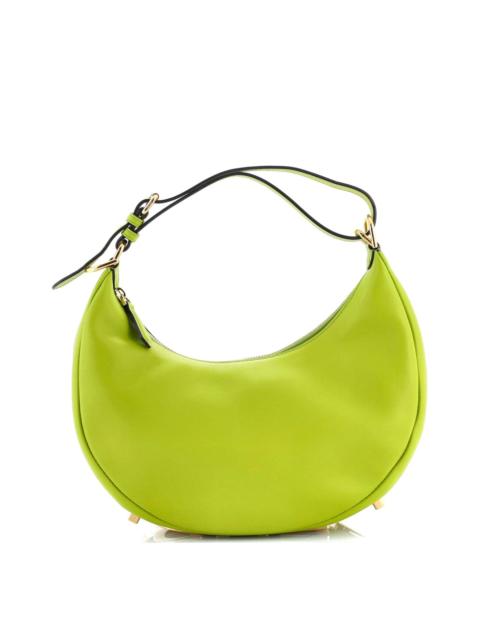 FENDI FENDI Green Sheep Leather Fendigraphy Bag Small (Authentic Pre-Loved)