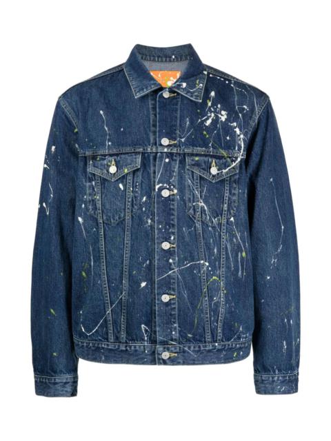 Yohji Yamamoto PAINT-SPLATTER DENIM JACKET